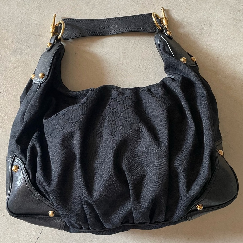GG Canvas Jockey Gucci bag